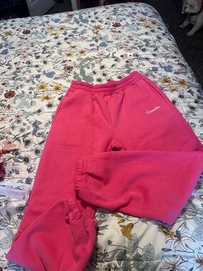 Comfit Women's Pink Fleece Joggers - Cozy Track Pants